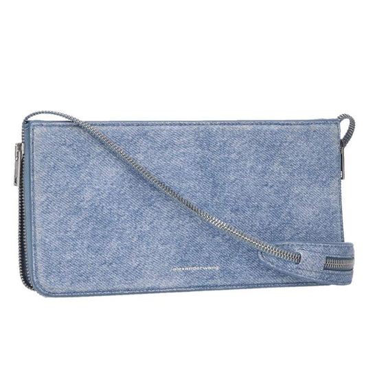 ALEXANDER WANG Side Zip Denim Shoulder Bag Size ONE SIZE