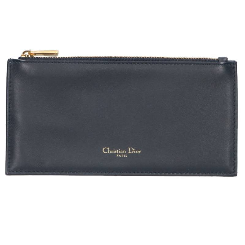 DIOR Bobby Oblique Chain Wallet Navy/Gold Size ONE SIZE