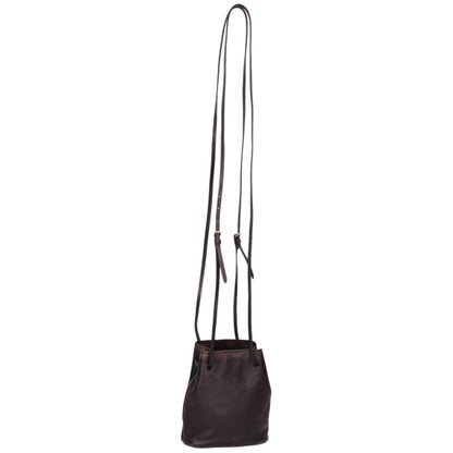 miumiu Logo Leather Drawstring Shoulder Bag Size ONE SIZE