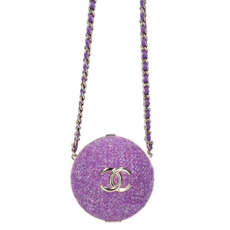 CHANEL CC Mark Ball Chain Shoulder Bag Purple Size ONE SIZE