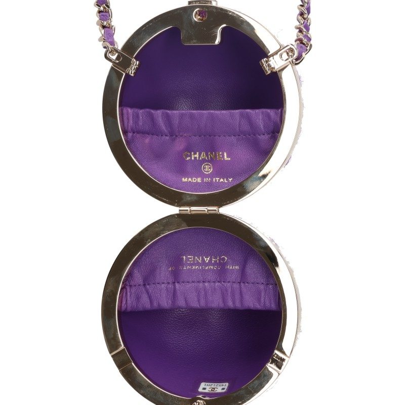 CHANEL CC Mark Ball Chain Shoulder Bag Purple Size ONE SIZE