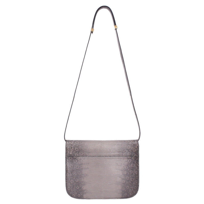 CELINE Classic Box Lizard Leather Shoulder Bag Size ONE SIZE
