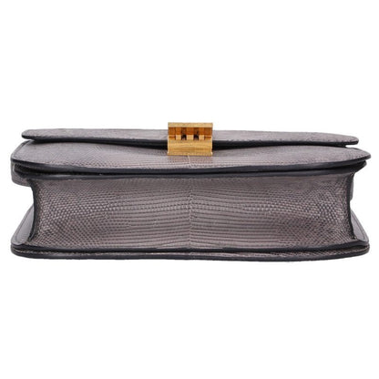 CELINE Classic Box Lizard Leather Shoulder Bag Size ONE SIZE