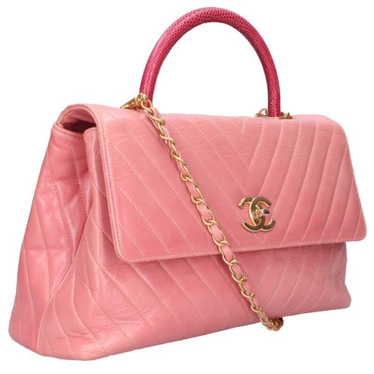 CHANEL Coco Handle 33 Chevron Aged Calfskin Size ONE SIZE
