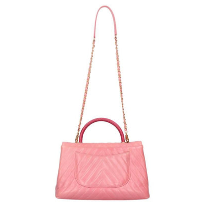CHANEL Coco Handle 33 Chevron Aged Calfskin Size ONE SIZE