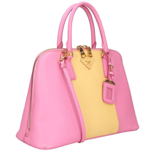 PRADA BL836C 2-Way Bicolor Leather Bag Size ONE SIZE