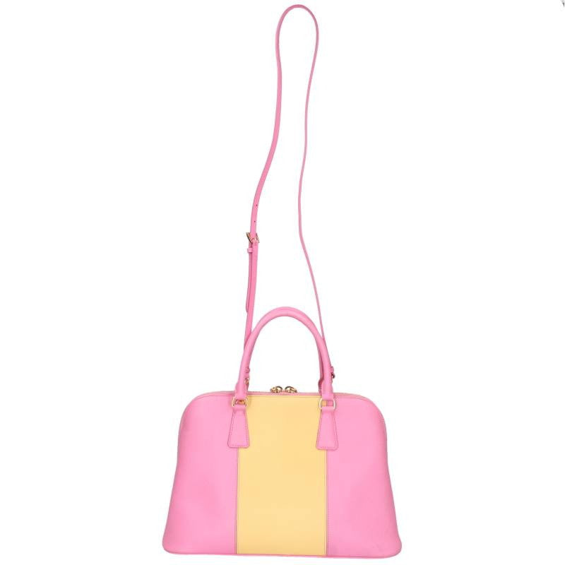 PRADA BL836C 2-Way Bicolor Leather Bag Size ONE SIZE