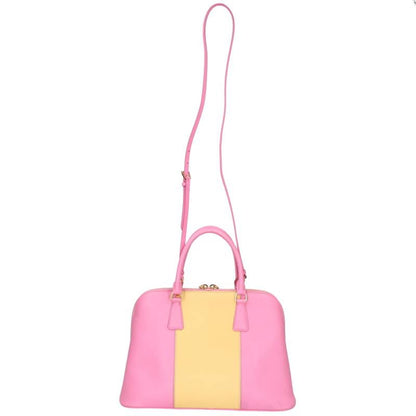 PRADA BL836C 2-Way Bicolor Leather Bag Size ONE SIZE