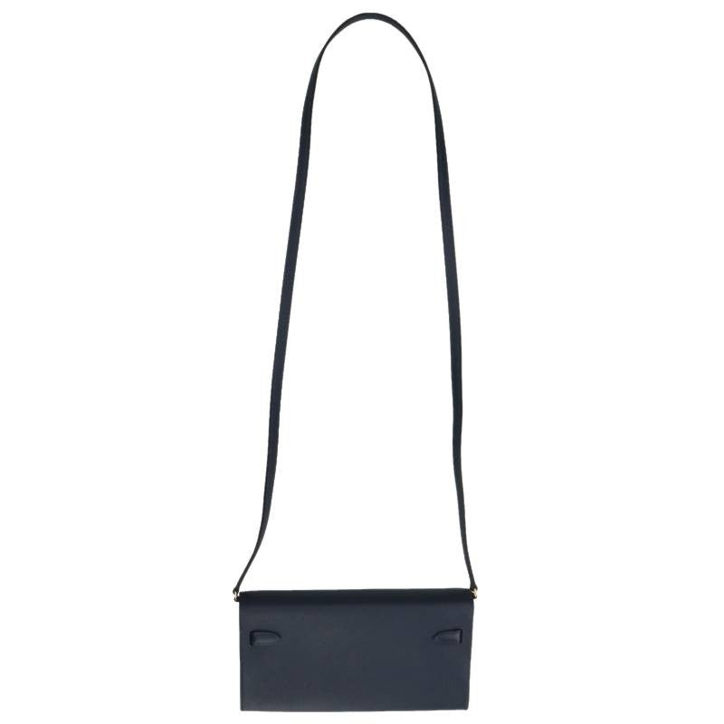 HERMES Kelly Wallet Long To Go Evercolor GHW Size ONE SIZE