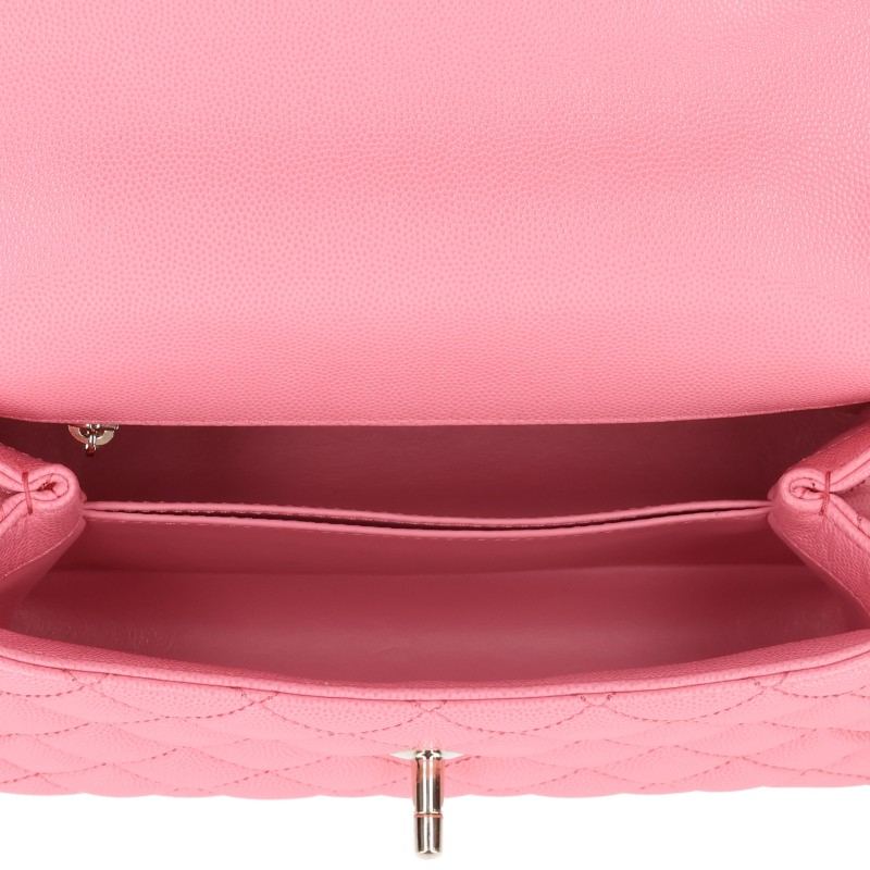 CHANEL Coco Handle 24 Caviar Skin Chain Bag Size XS