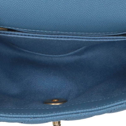 CHANEL Coco Handle XS Caviar Skin Blue/Gold Size ONE SIZE