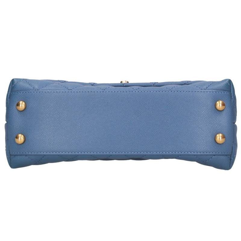 CHANEL Coco Handle XS Caviar Skin Blue/Gold Size ONE SIZE