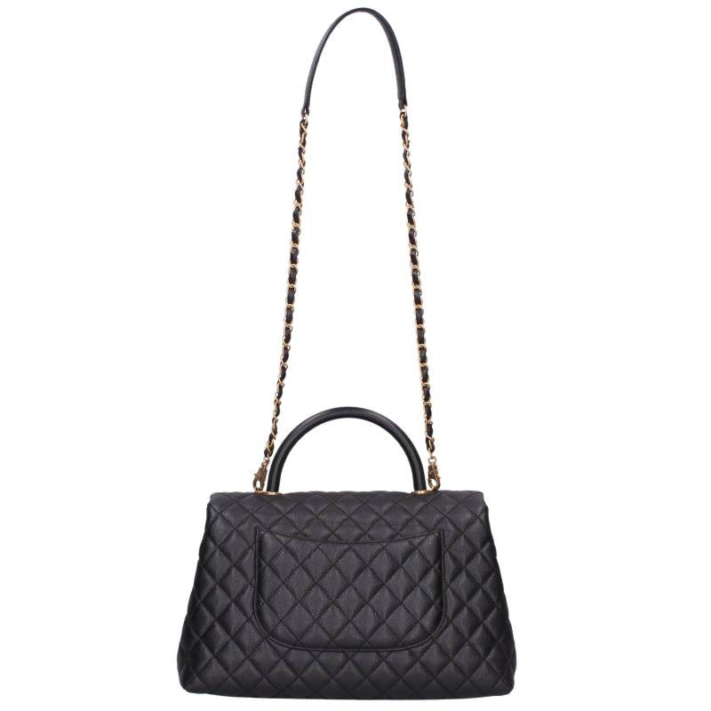 CHANEL Coco Handle 33 Caviar Skin Black/Gold Size ONE SIZE