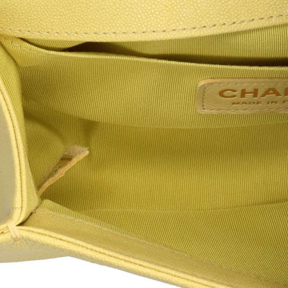 CHANEL Boy Chanel Chevron Caviar Skin Chain Bag Size 20