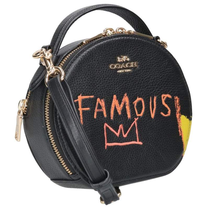 COACH x Basquiat Art Paint Leather Bag Black Size ONE SIZE