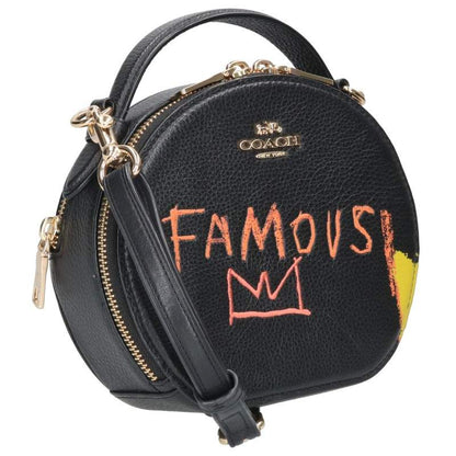 COACH x Basquiat Art Paint Leather Bag Black Size ONE SIZE
