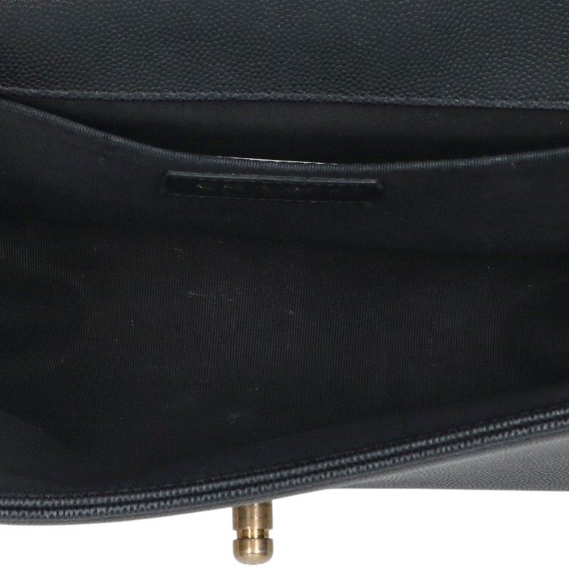 CHANEL Boy Chanel Caviar Skin Chain Shoulder Bag Size 25
