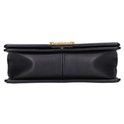 CHANEL Boy Chanel Caviar Skin Chain Shoulder Bag Size 25