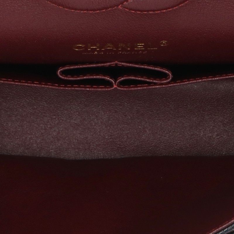 CHANEL Matelasse 25 Caviar Skin Double Flap Bag Size 25