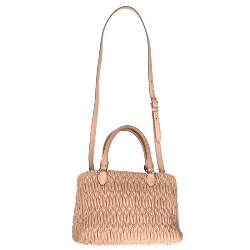 MIUMIU Crystal Chain Leather Shoulder Bag Size ONE SIZE