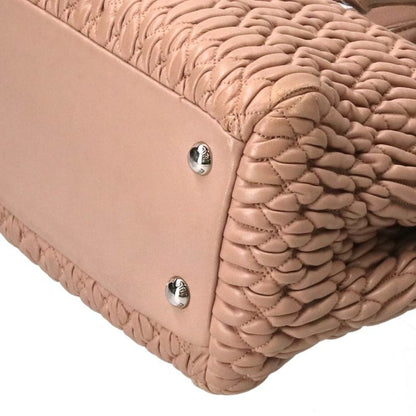 MIUMIU Crystal Chain Leather Shoulder Bag Size ONE SIZE