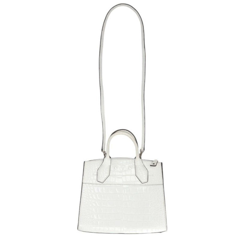 LOUISVUITTON City Steamer PM Croco 2WAY Bag White Size PM