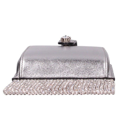 miumiu Bijou Embellished Phone Case Bag Silver Size ONE SIZE