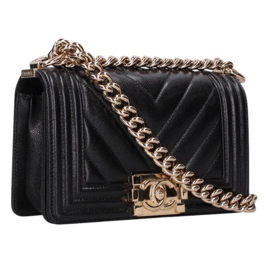 CHANEL Boy Chanel 20 Chevron Caviar Skin Bag Multi Size 20