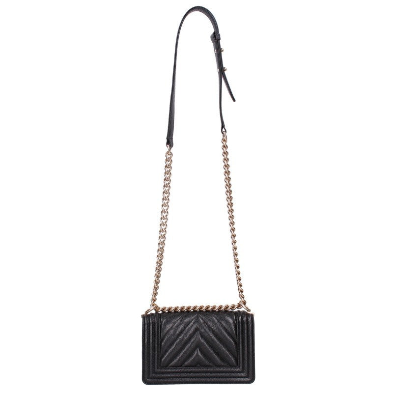 CHANEL Boy Chanel 20 Chevron Caviar Skin Bag Multi Size 20