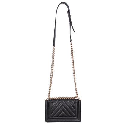 CHANEL Boy Chanel 20 Chevron Caviar Skin Bag Multi Size 20