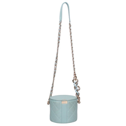 CHANEL Matelasse Lambskin Chain Bag Green Size ONE SIZE
