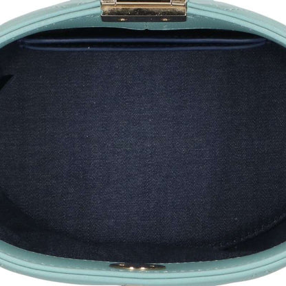 CHANEL Matelasse Lambskin Chain Bag Green Size ONE SIZE