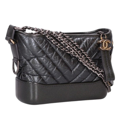 CHANEL Gabrielle Chevron Aged Green Multi Shoulder Bag Size ONE SIZE