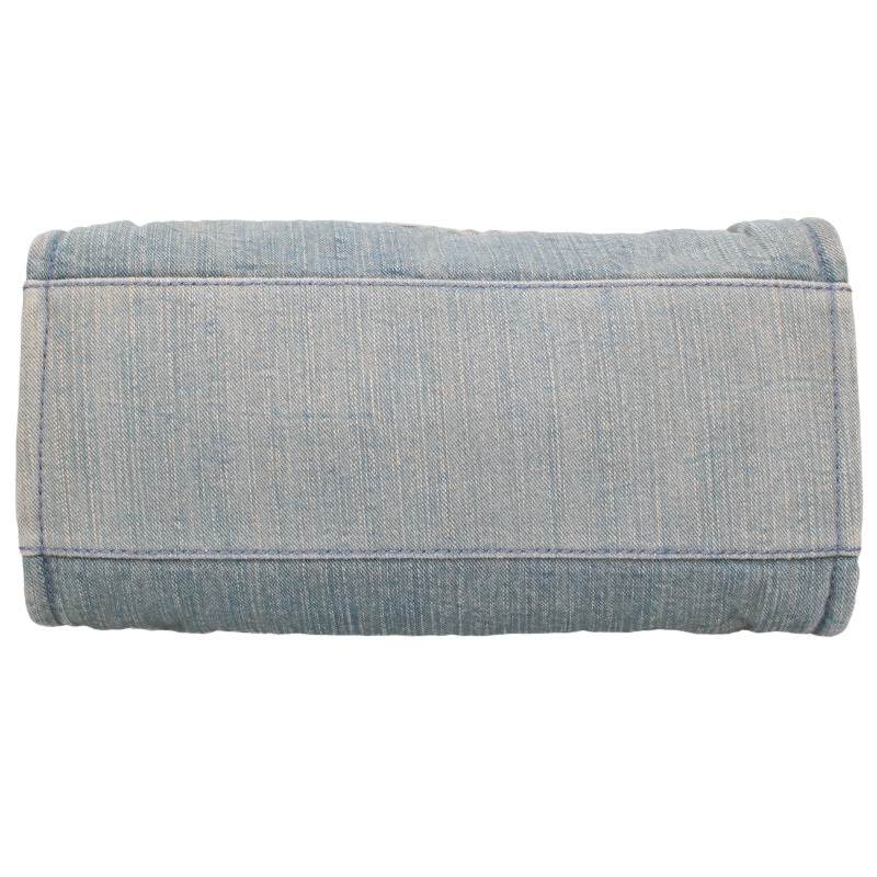 CHANEL Deauville Denim Silver HW 2WAY Chain Bag Multi