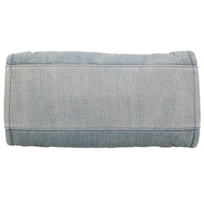 CHANEL Deauville Denim Silver HW 2WAY Chain Bag Multi