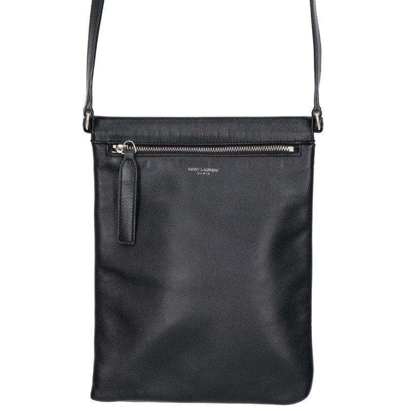 SAINT LAURENT PARIS Logo Crossbody Bag Black Size ONE SIZE