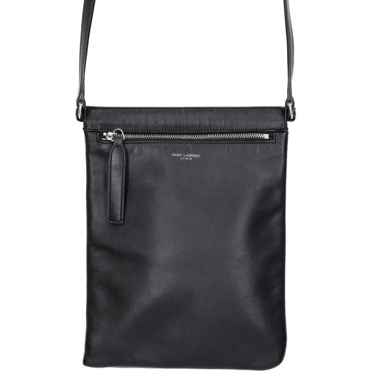 SAINT LAURENT PARIS Logo Crossbody Bag Black Size ONE SIZE