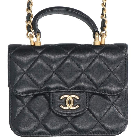CHANEL Flap Lambskin Gold HW Chain Purse Multi Shoulder Bag Size ONE SIZE