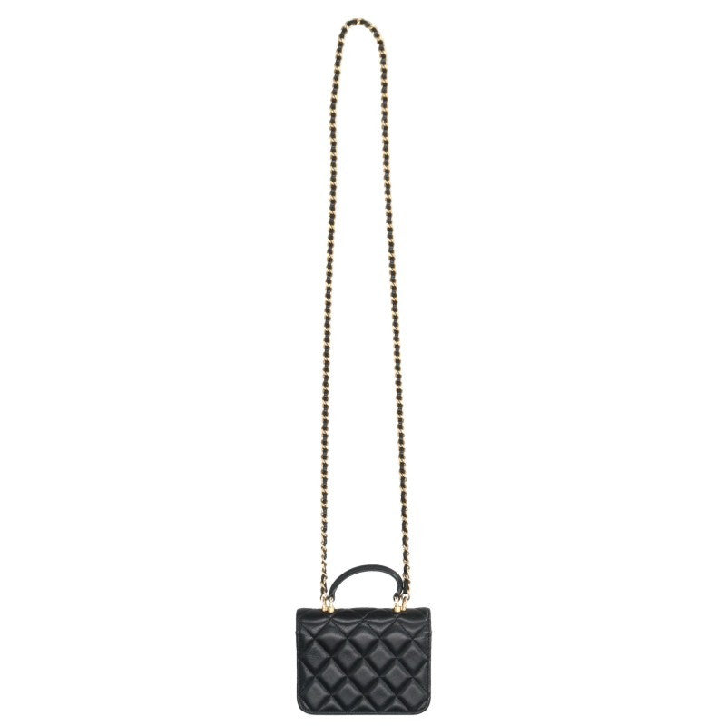 CHANEL Flap Lambskin Gold HW Chain Purse Multi Shoulder Bag Size ONE SIZE