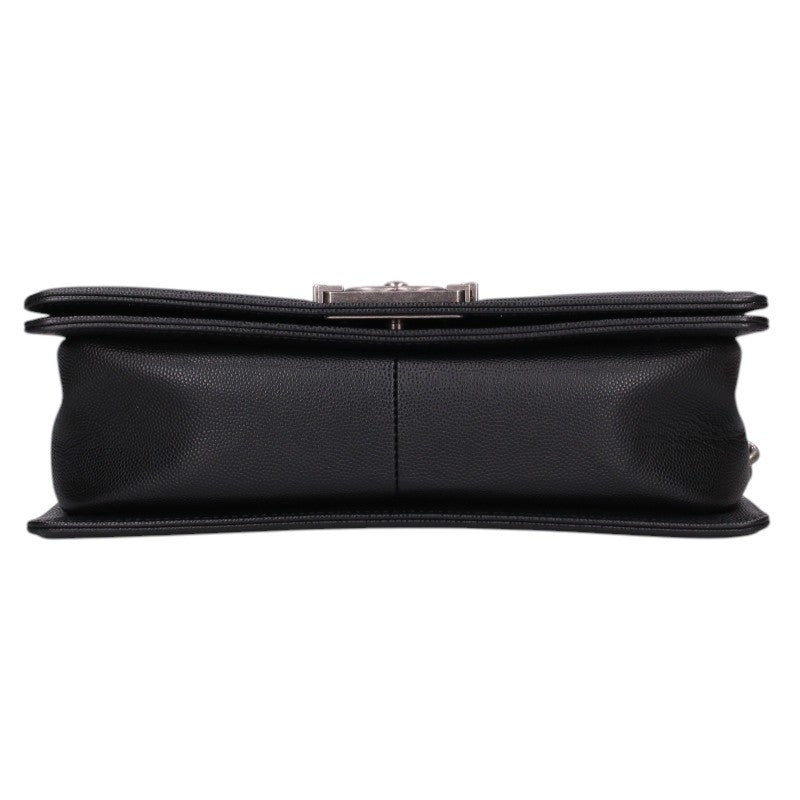 CHANEL Boy Chanel 25 Caviar Skin Chain Shoulder Bag Size 25