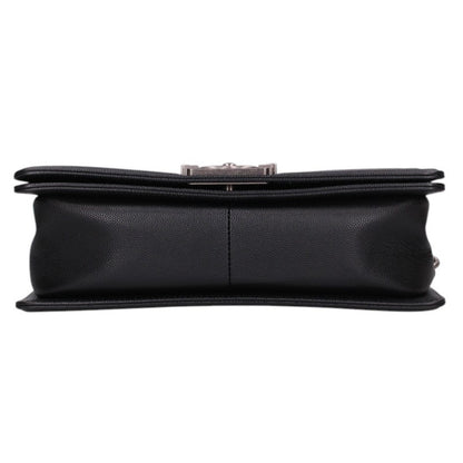 CHANEL Boy Chanel 25 Caviar Skin Chain Shoulder Bag Size 25