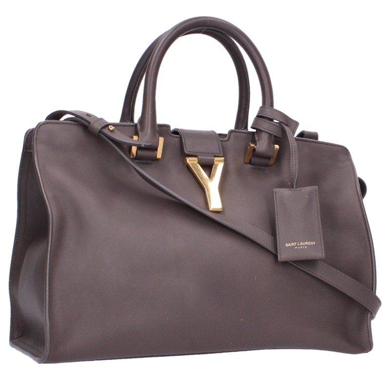SAINT LAURENT PARIS Y Line Petit Bag Gray/Gold Size ONE SIZE
