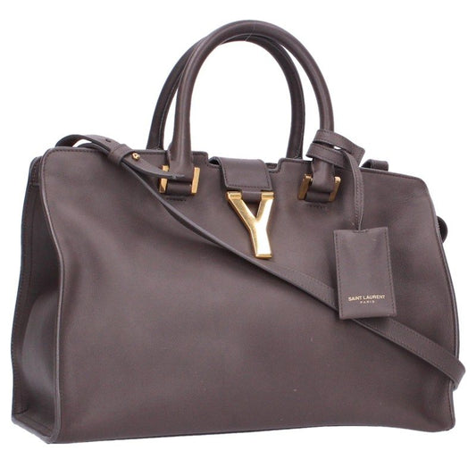 SAINT LAURENT PARIS Y Line Petit Bag Gray/Gold Size ONE SIZE