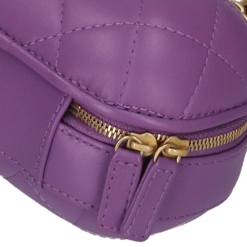 CHANEL AP2699 Lambskin Chain Purple Gold Shoulder Bag Size ONE SIZE