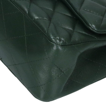 CHANEL Mini Matelasse 20 Lambskin Silver Green Shoulder Bag Size ONE SIZE
