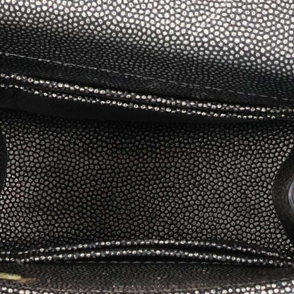 CHANEL Grey Silver Caviar Shoulder Bag