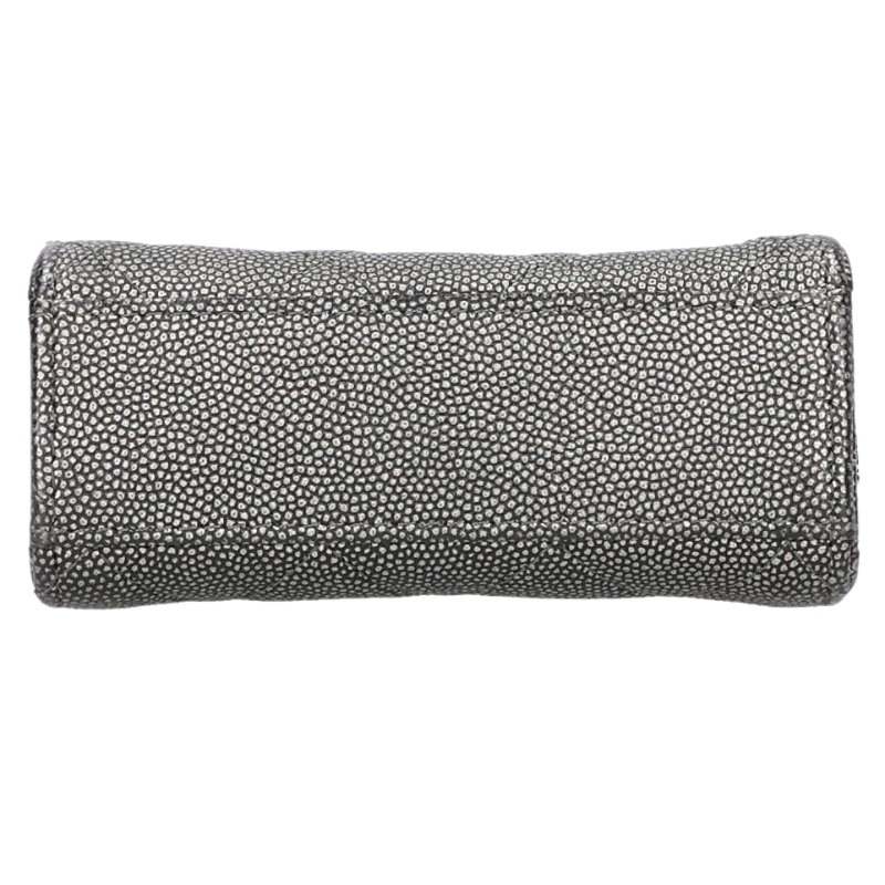CHANEL Grey Silver Caviar Shoulder Bag