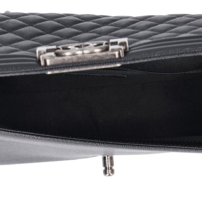 CHANEL Boy Chanel 25 Caviar Chain Shoulder Bag Multi Size 25