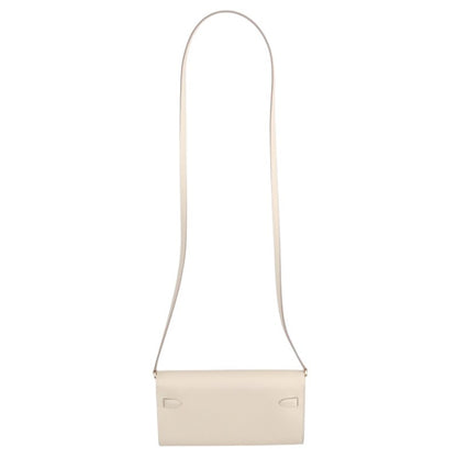 HERMES Kelly Wallet To Go Veau Bag Craie