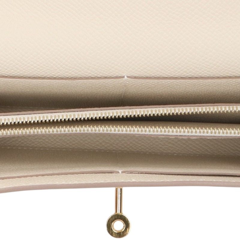 HERMES Kelly Wallet To Go Veau Bag Craie